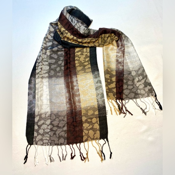 Scarf multicolour Embellished sparkling in silver - Picture 3 of 12